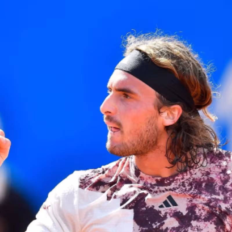 Stefanos Tsitsipas, finalista en el Conde de Godó 2023. Foto: Getty