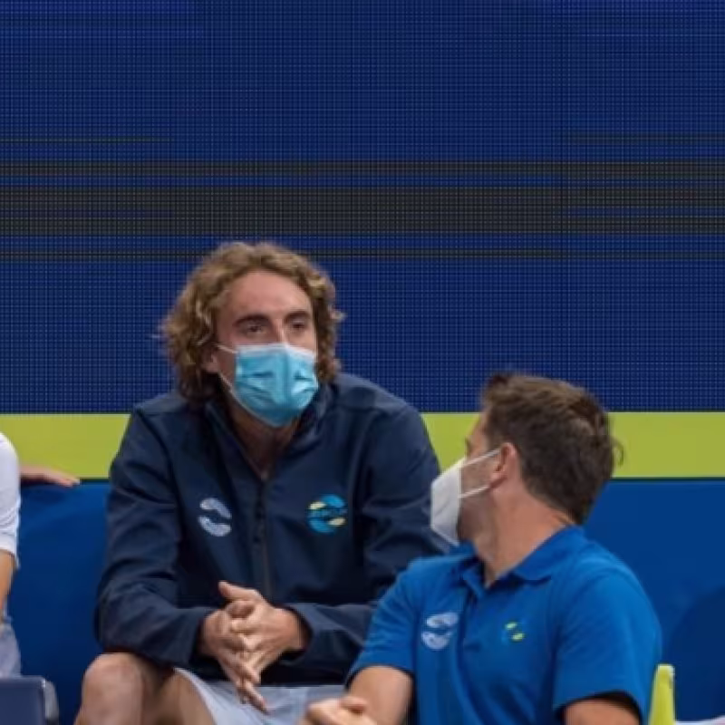 Stefanos Tsitsipas en la ATP Cup. Foto: Getty