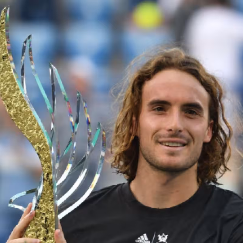 Stefanos Tsitsipas, ganador en Mubadala. Foto: Getty