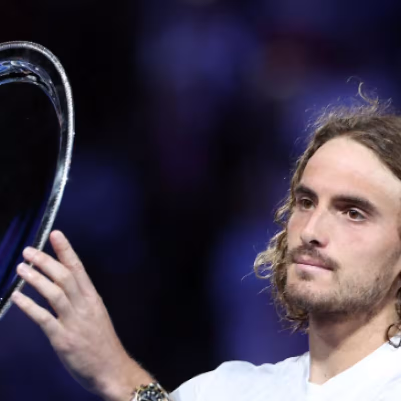 Stefanos Tsitsipas, subcampeón en el Open de Australia 2023. Foto: Getty