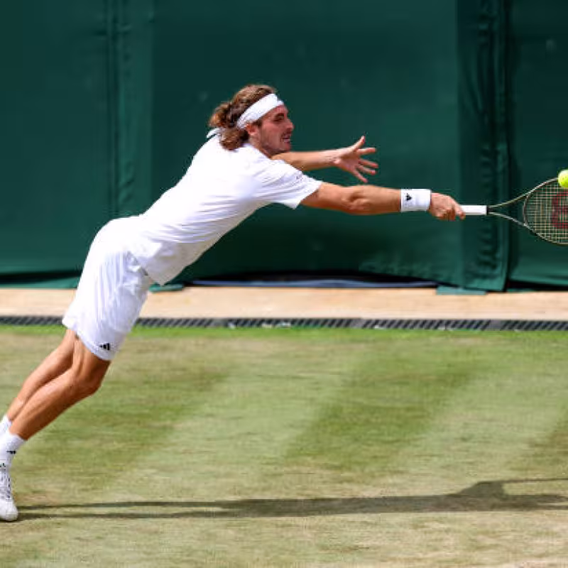 Stefanos Tsitsipas pierde con Eubanks en Wimbledon 2023. Foto: gettyimages