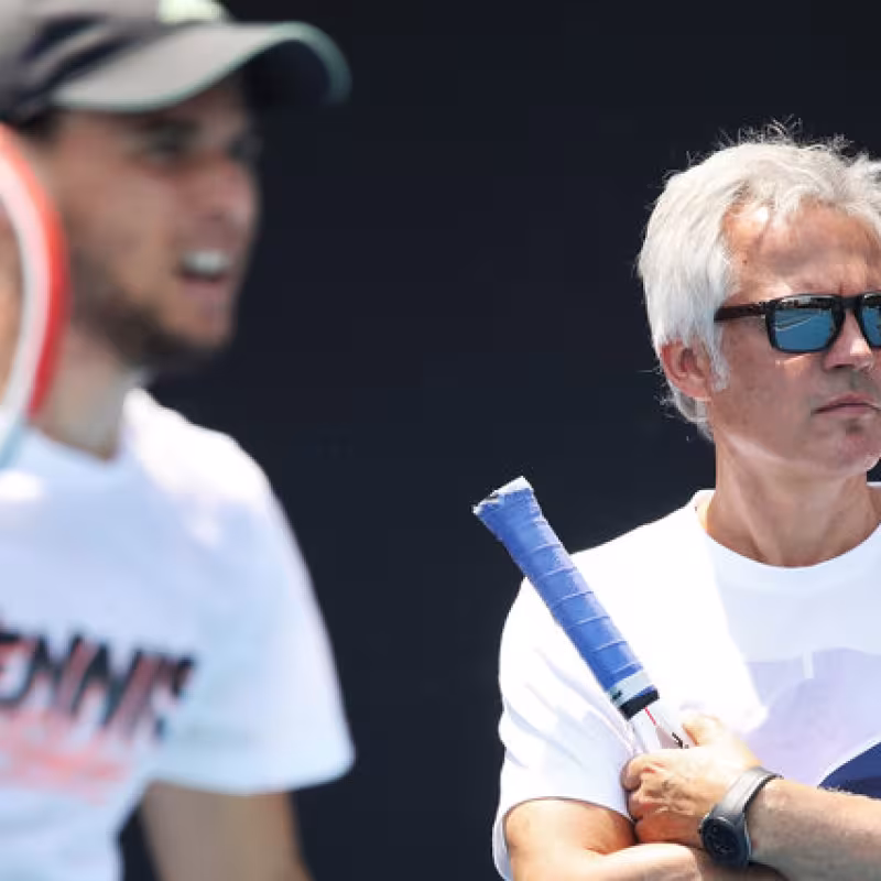 Dominic Thiem y Alex Stober. Fuente: Tennis.net