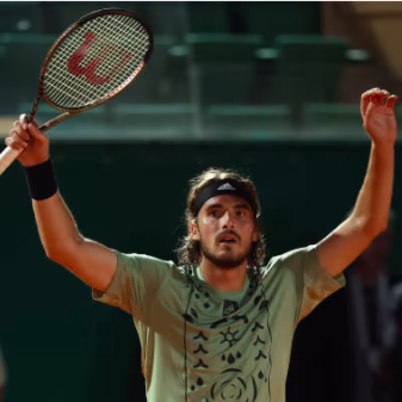 Tsitsipas y su idilio con Montecarlo. Foto: Getty
