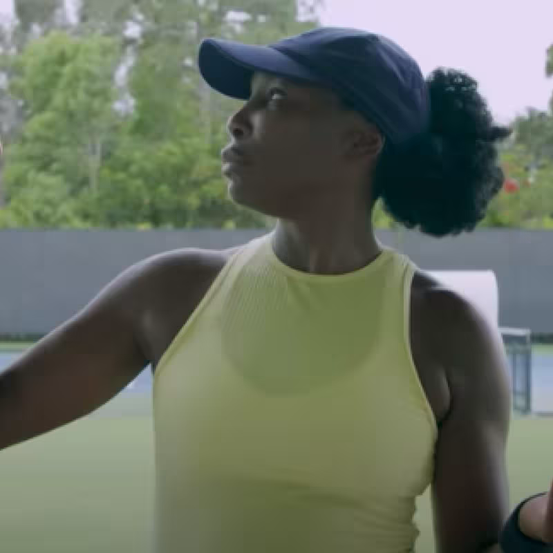 Venus Williams preparando su vuelta al circuito. Fuente. Youtube