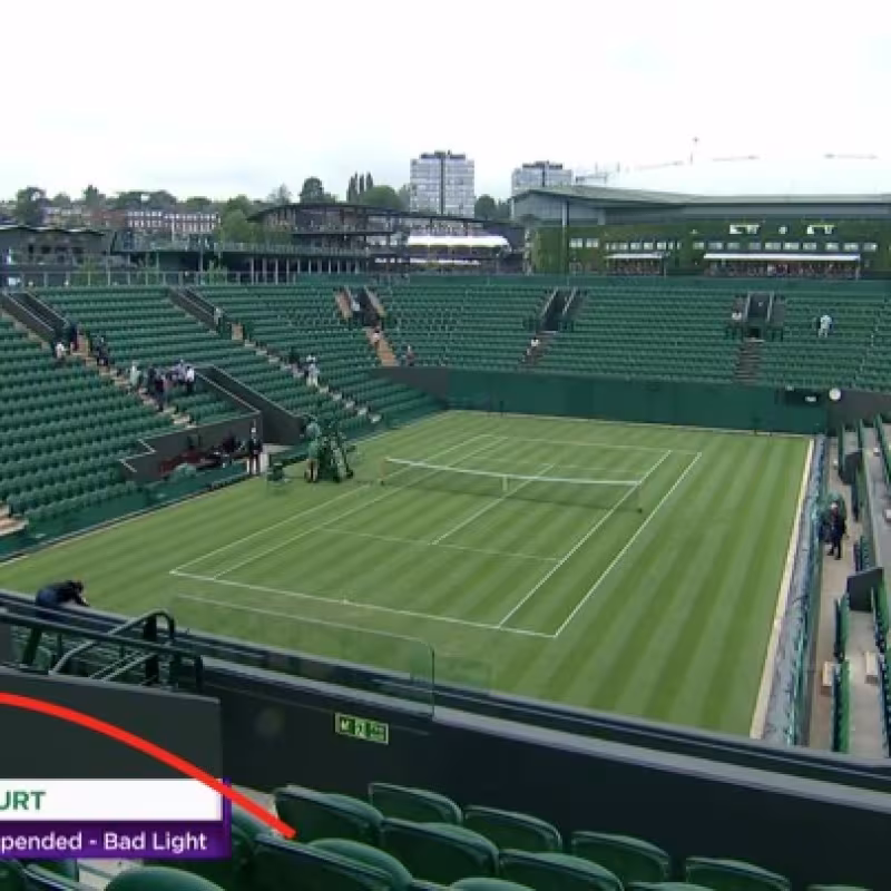 Se suspende la jornada en Wimbledon 2021 por falta de luz con partidos en marcha