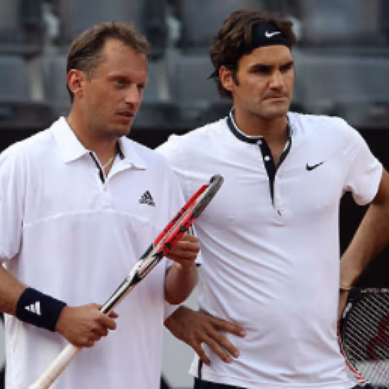 Allegro y Federer compartieron el circuito y jugaron algún torneo de dobles juntos. Foto: Getty