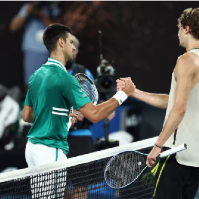 Zverev y Djokovic. Fuente: Getty