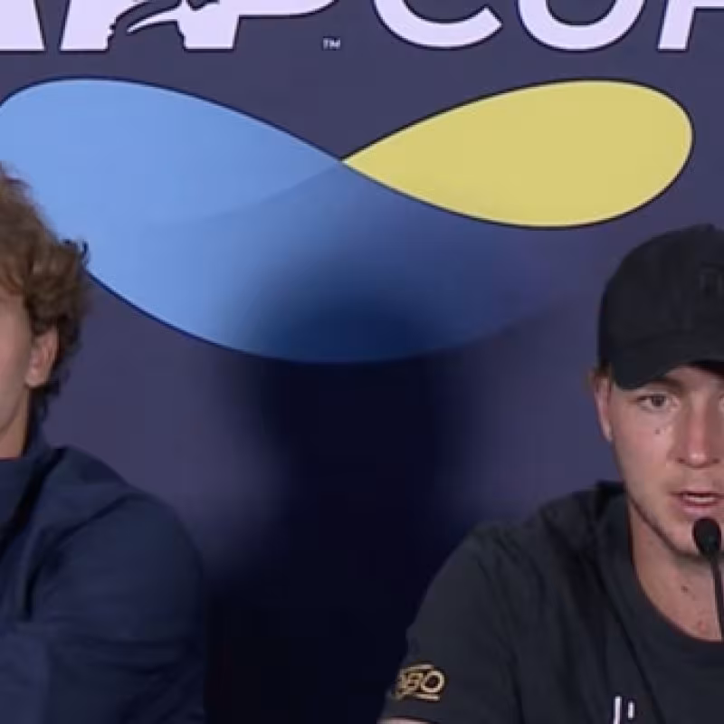 Zverev y Struff en ruda de prensa. Fuente: Twitter