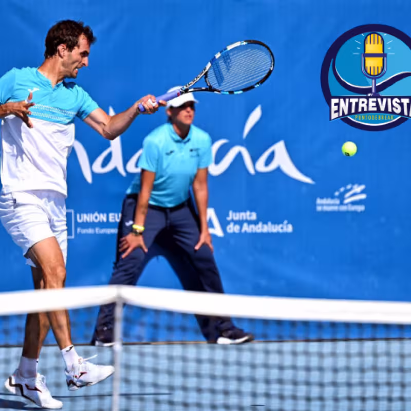 Entrevista a Albert Ramos en el Málaga Open 2023. Fuente: Foto Salcedo