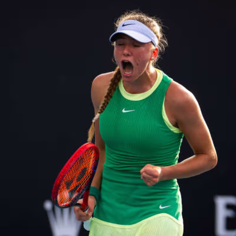 Alina Korneeva, presión y expectativas en Open de Australia 2024. Foto: gettyimages