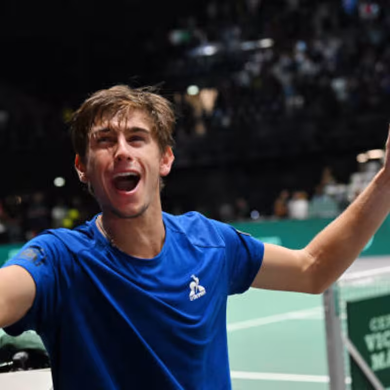 Matteo Arnaldi, en la última Copa Davis. Fuente: Getty