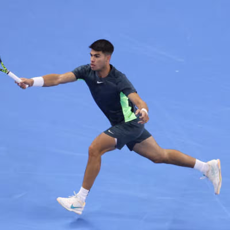 Carlos Alcaraz en el ATP de Pekín 2023. Foto: getty