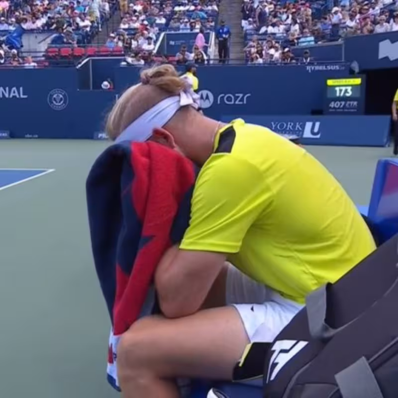 Davidovich explica lo que le ha pasado hoy: "Estaba muy tenso, mis piernas no se movían". Foto: TennisTV