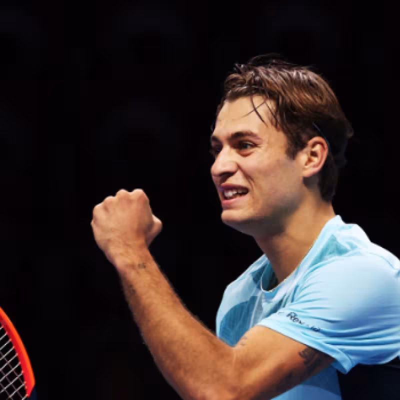Flavio Cobolli en las Next Gen ATP Finals 2023. Foto: Getty