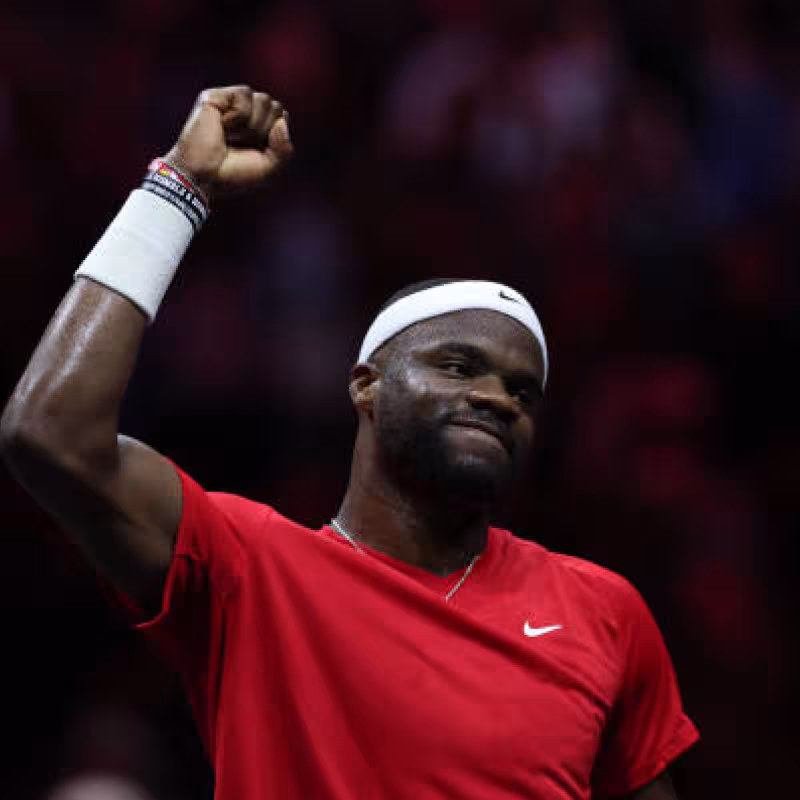 Frances Tiafoe, diversión en Laver Cup 2023. Foto: gettyimages