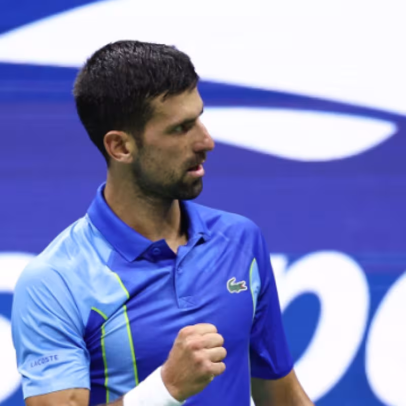 Novak Djokovic se clasifica a los cuartos de final en el US Open 2023. Foto: Getty