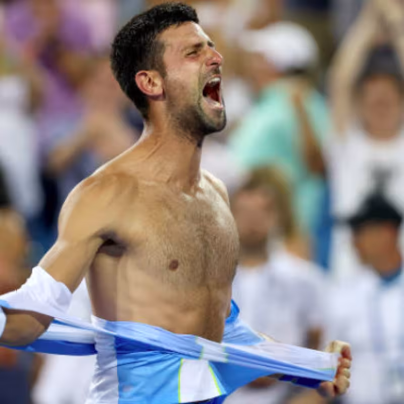 Novak Djokovic celebra su título en Cincinnati. Fuente: Getty