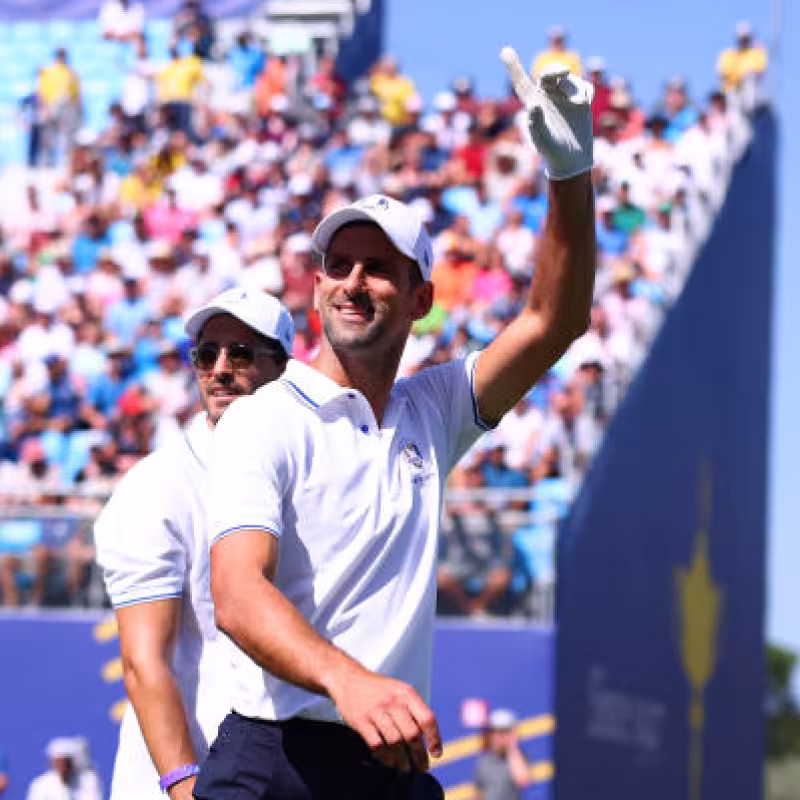 Djokovic se lo pasa en grande en la Ryder Cup