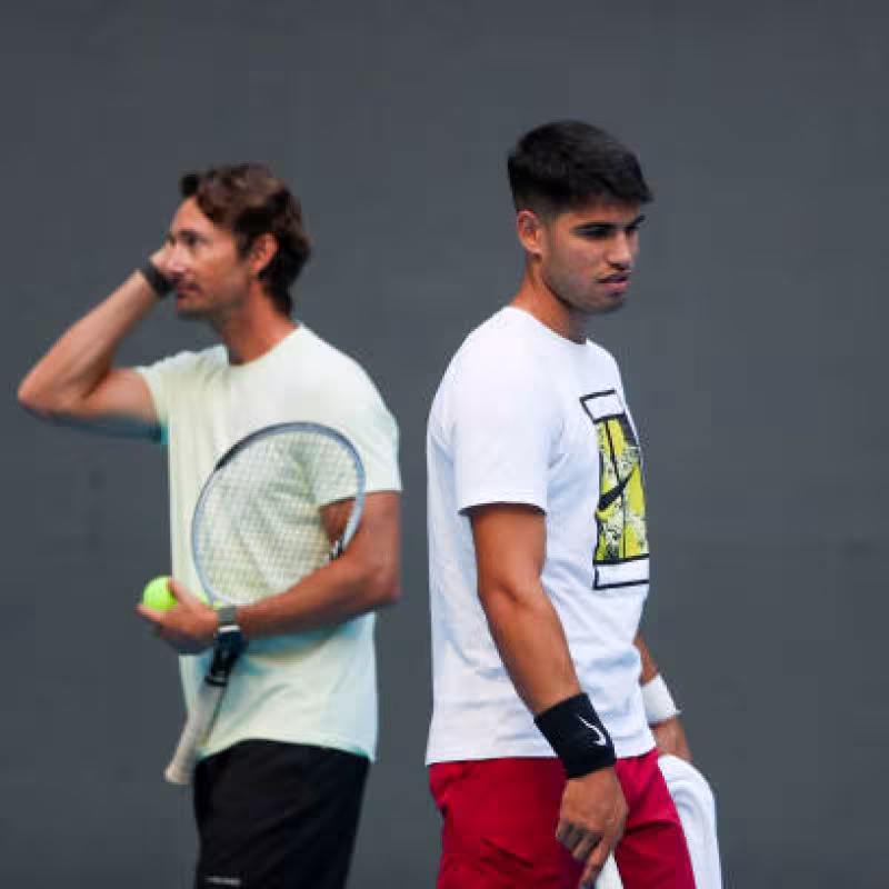 Detalles de pretemporada de Carlos Alcaraz. Foto: gettyimages
