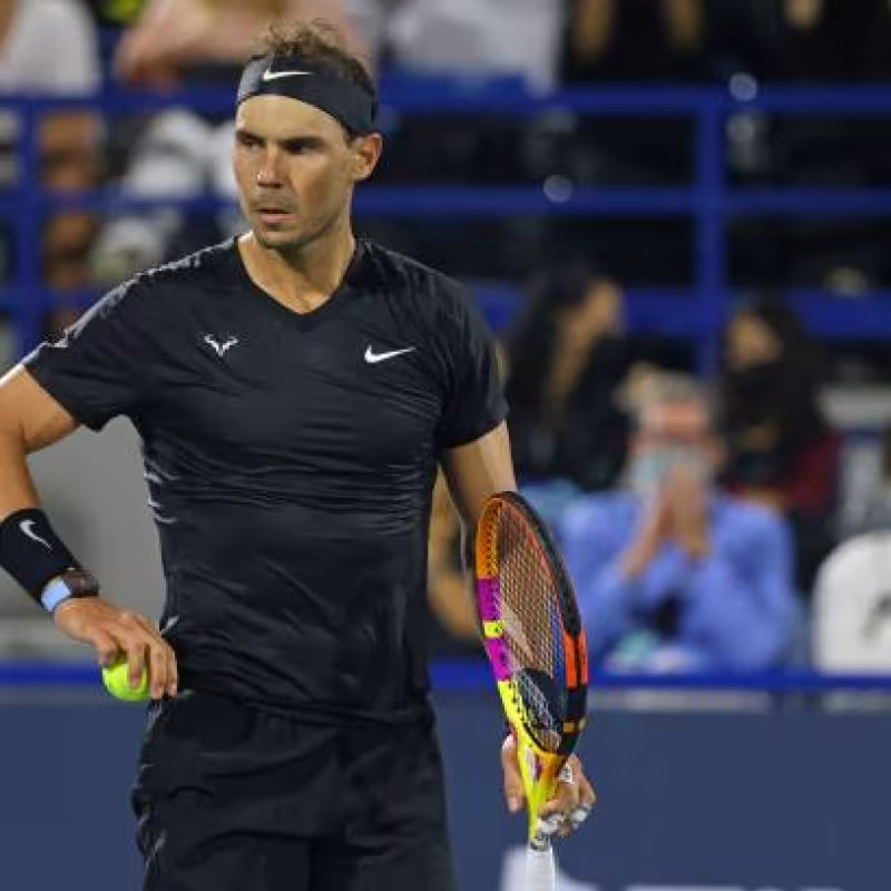 Rafa Nadal en una exhibición en Oriente Medio. Foto: Getty