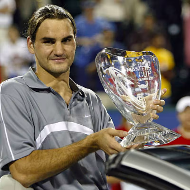 Roger Federer, campeón de la Masters Cup 2003. Fuente. Getty
