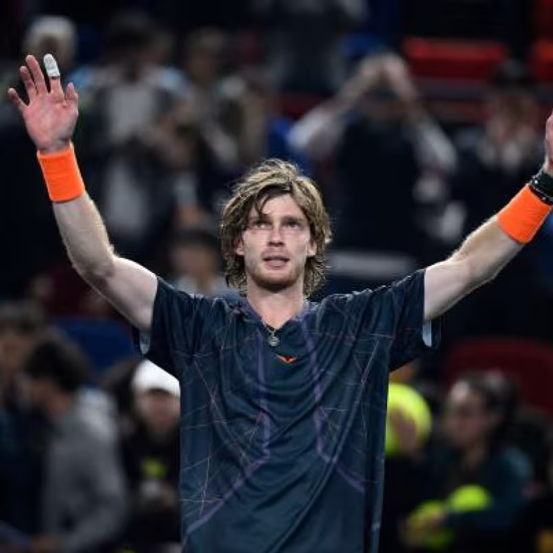 Andrey Rublev en el ATP de Shanghái 2023. Foto: Getty