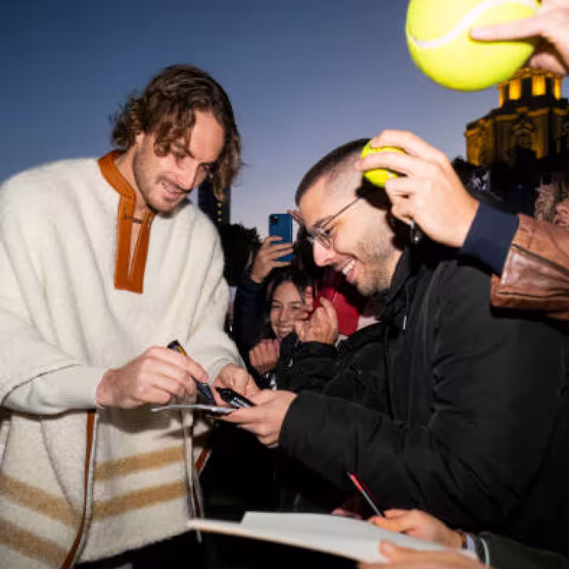 Stefanos Tsitsipas en Turín 2023. Foto: getty