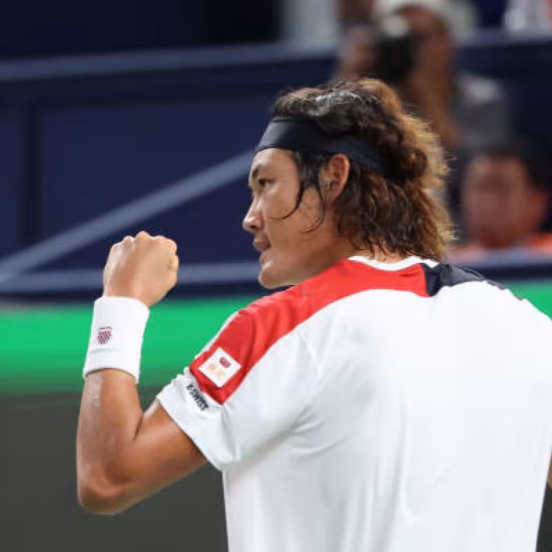 Zhizhen Zhang en el ATP de Shanghai 2023. Foto: getty