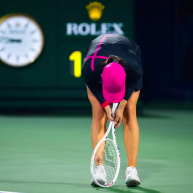 ¡Irreconocible Swiatek! Así lanzó la raqueta tras perder seis juegos seguidos ante Kalinskaya