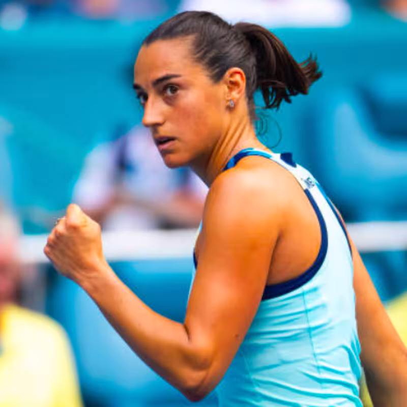 Caroline Garcia coge aire en Miami. Fuente: Getty