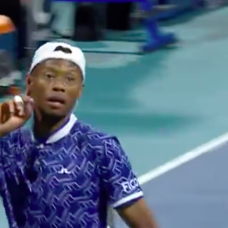 Christopher Eubanks salva un match-point imposible. Fuente: Tennis TV