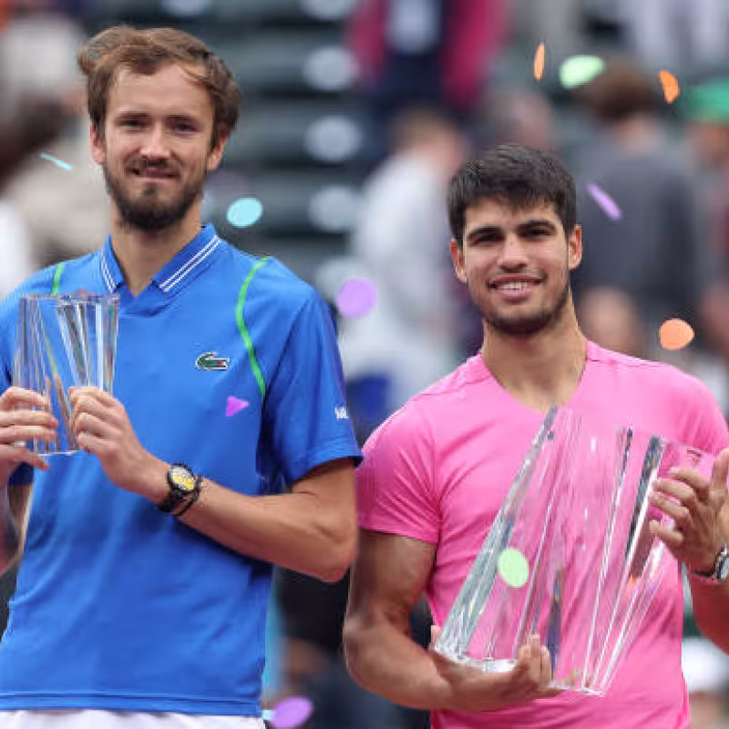 Indian Wells 2024. Análisis final masculina: Alcaraz vs Medvedev, el ruso busca la revancha. Foto: Gettyimages