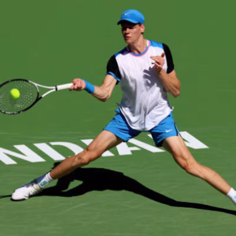 Sinner arrasa en su debut en Indian Wells. Foto: Gettyimages