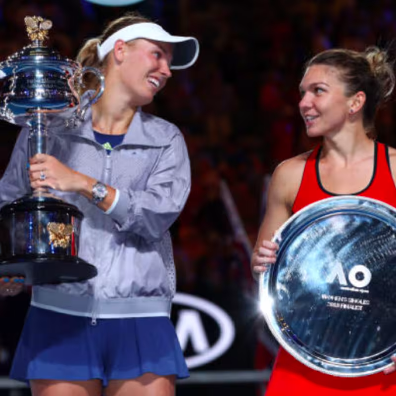 Caroline Wozniacki y Simona Halep, duelo de puñales en el Miami Open. Fuente: Getty
