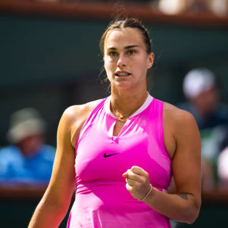 Aryna Sabalenka en Indian Wells 2024. Foto: getty