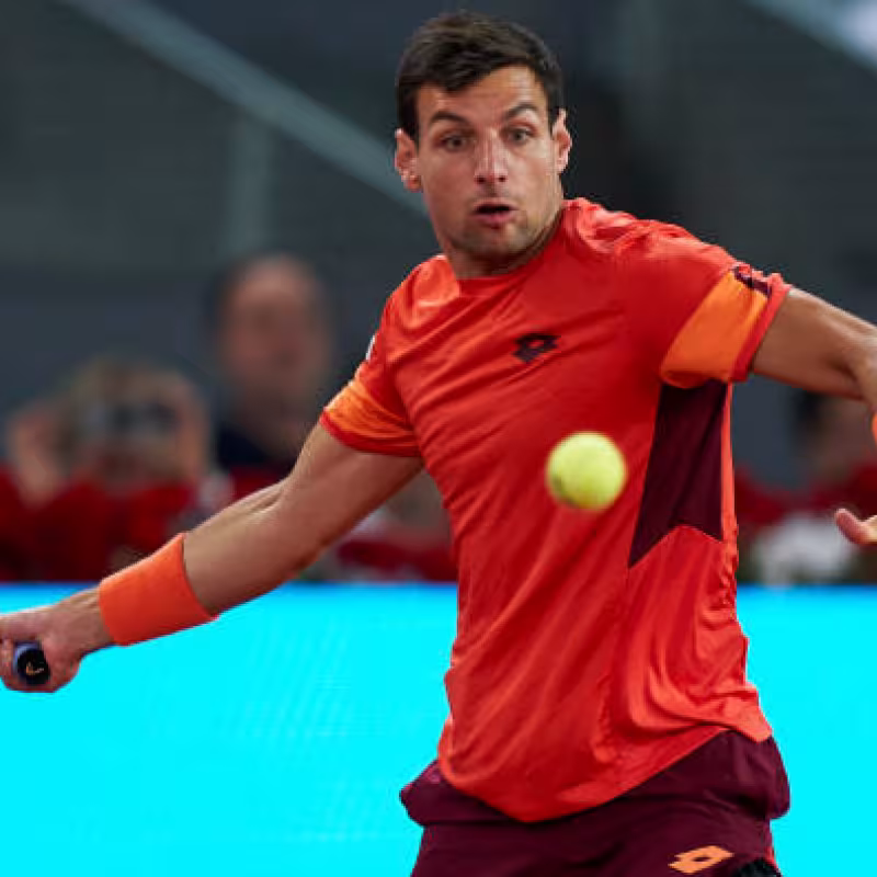 Bernabé Zapata en el Mutua Madrid Open 2023. Foto: getty