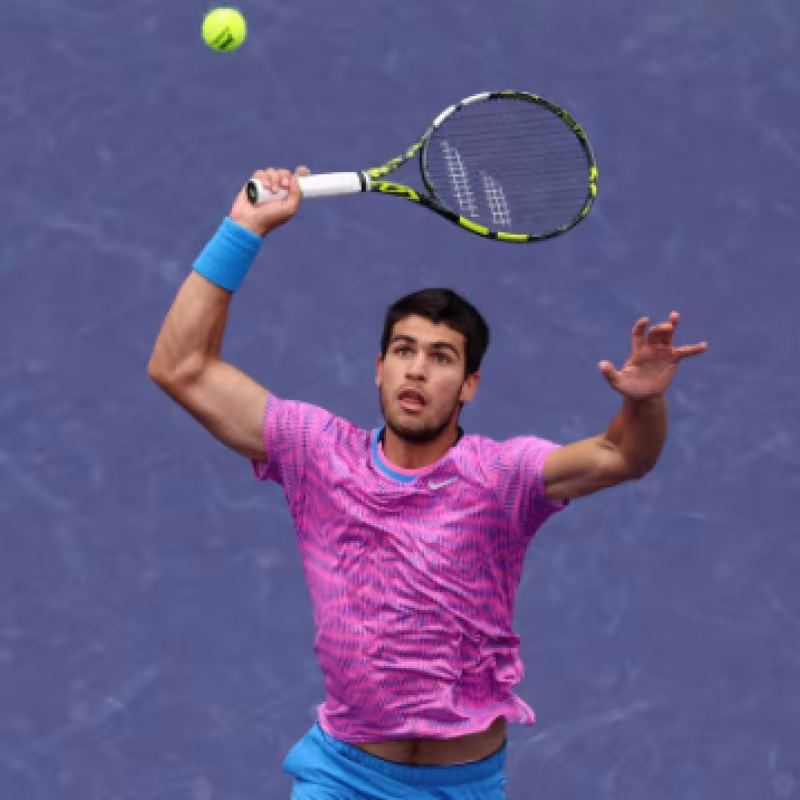 Carlos Alcaraz en Indian Wells 2024. Foto: Getty