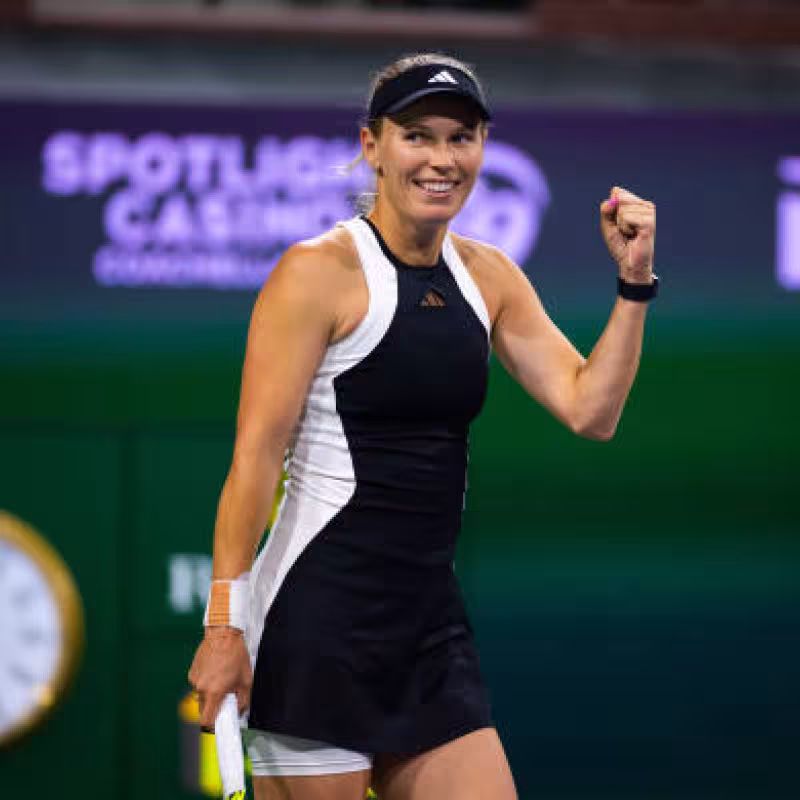 Caroline Wozniacki, rival Swiatek en Indian Wells 2024. Foto: gettyimages