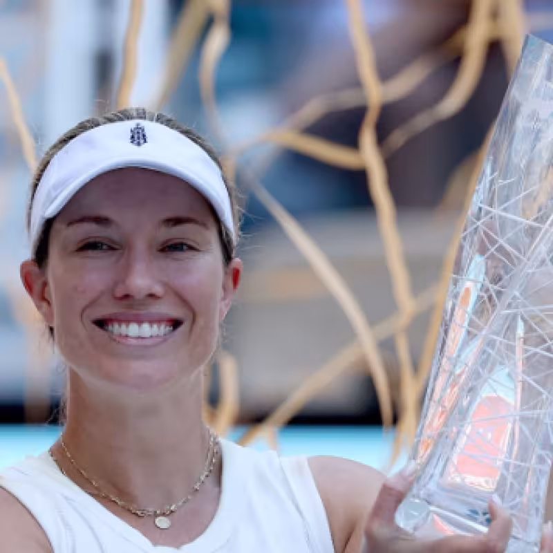 Danielle Collins en el Miami Open 2024. Foto: Getty