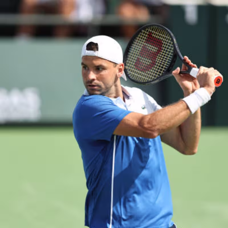 Grigor Dimitrov en Indian Wells 2024. Foto: getty