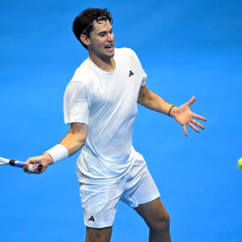 Dominic Thiem, momento clave. Foto: gettyimages