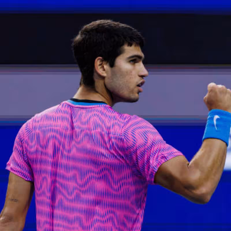 Carlos Alcaraz en el Miami Open 2024. Foto: getty