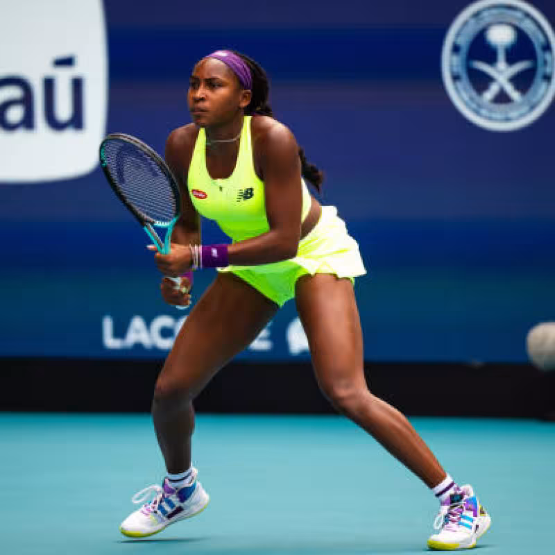 Coco Gauff en el Miami Open 2024. Foto: getty