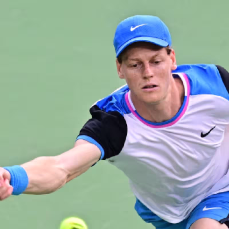 Jannik Sinner, derrotado por Carlos Alcaraz en Indian Wells 2024. Foto: Getty