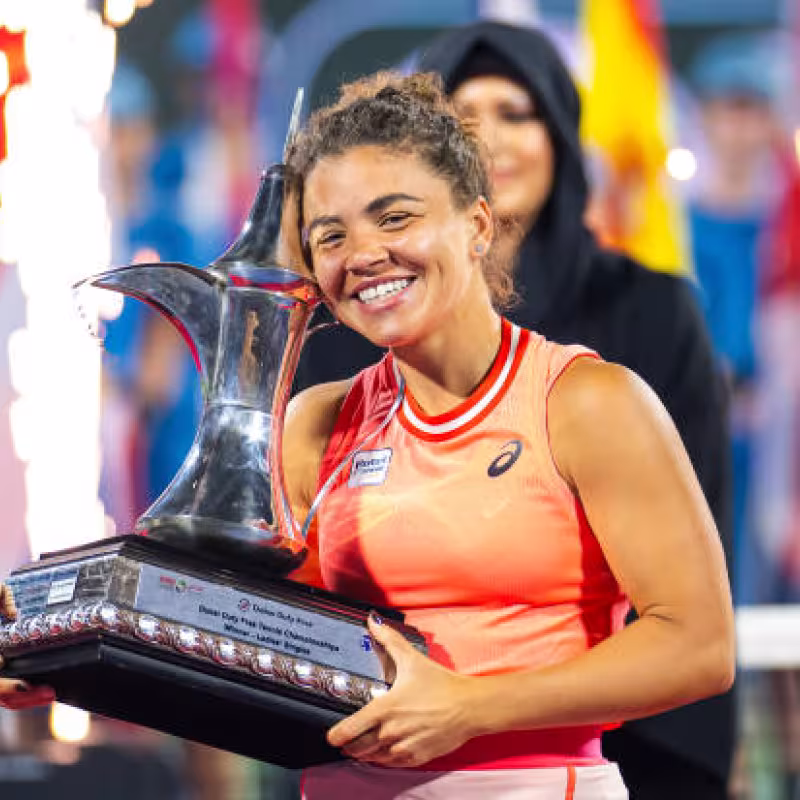Jasmine Paolini en el WTA de Dubái 2024. Foto: getty