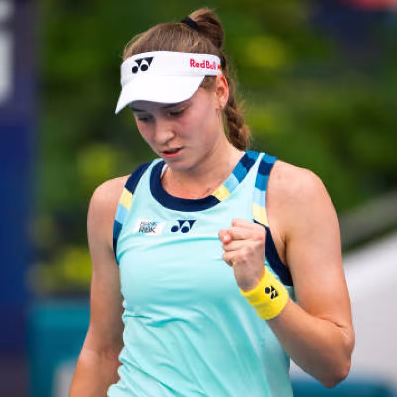 Elena Rybakina en el Miami Open 2024. Foto: getty
