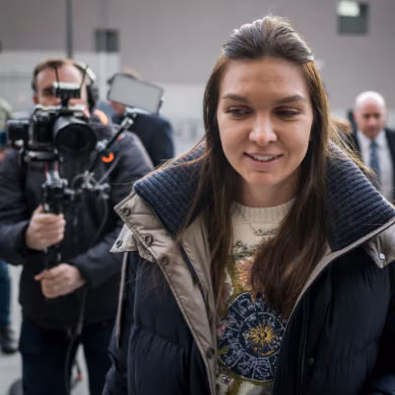 Simona Halep en el Tribunal de Arbitraje Deportivo. Foto: getty