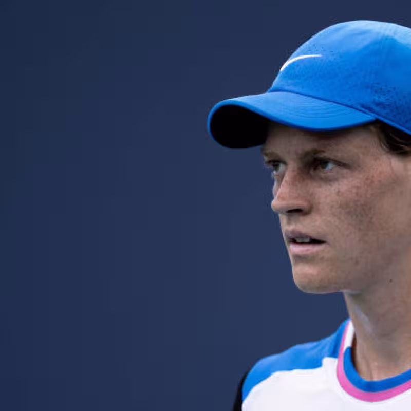 Jannik Sinner en el Miami Open 2024. Foto: getty