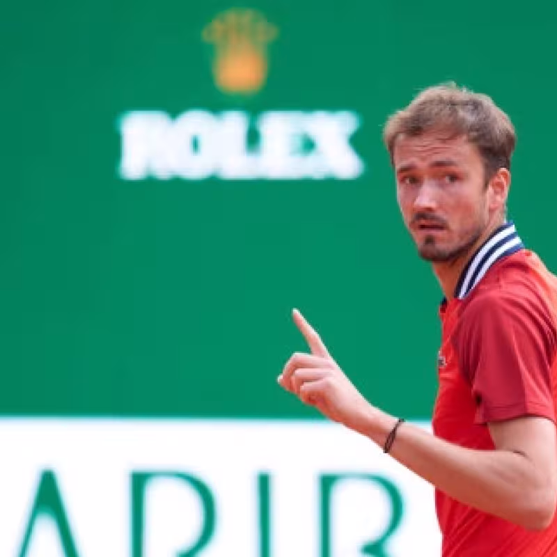 Así fue el tremendo enfado de Medvedev antes de perder en los cuartos de final de Montecarlo. Foto: Gettyimages