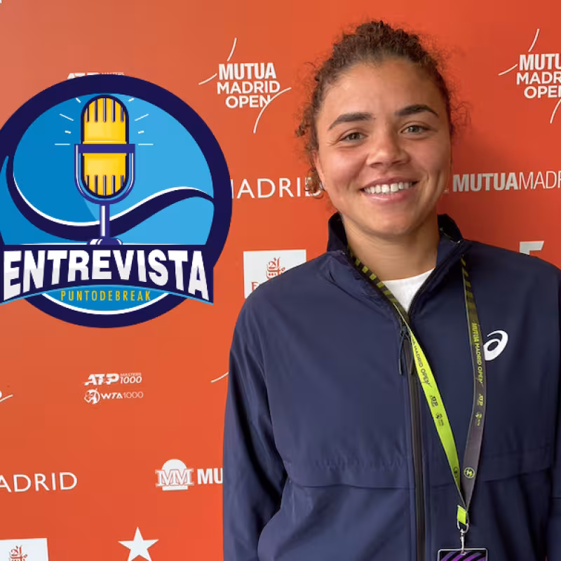 Jasmine Paolini en su entrevista con Fernando Murciego. Fuente: Punto de Break